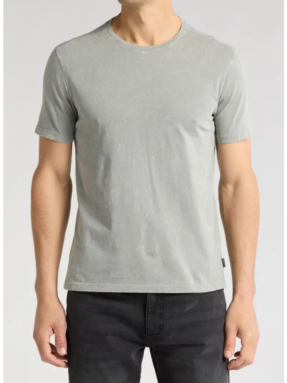 John Varvatos Enzo Marble Wash Cotton T‑Shirt — Medium Grey — Size S — NWT